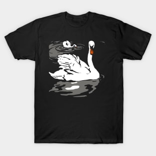 Victorian Swan on Water I T-Shirt